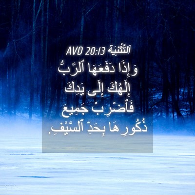 Picture 04 - اَلتَّثْنِيَة 20:13 AVD - وَإِذَا دَفَعَهَا - Bible Verse Picture