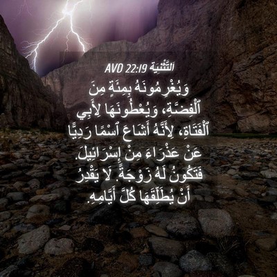 Picture 04 - اَلتَّثْنِيَة 22:19 AVD - وَيُغْرِمُونَهُ بِمِئَةٍ - Bible Verse Picture