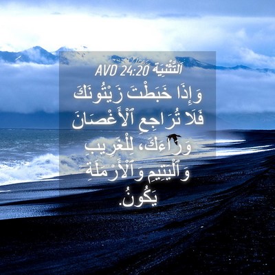 Picture 04 - اَلتَّثْنِيَة 24:20 AVD - وَإِذَا خَبَطْتَ - Bible Verse Picture