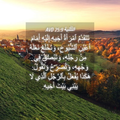 Picture 04 - اَلتَّثْنِيَة 25:9 AVD - تَتَقَدَّمُ ٱمْرَأَةُ - Bible Verse Picture