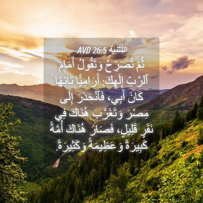 Picture 04 - اَلتَّثْنِيَة 26:5 AVD - ثُمَّ تُصَرِّحُ وَتَقُولُ - Bible Verse Picture
