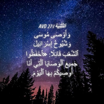 Picture 04 - اَلتَّثْنِيَة 27:1 AVD - وَأَوْصَى مُوسَى - Bible Verse Picture