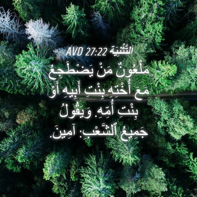 Picture 04 - اَلتَّثْنِيَة 27:22 AVD - مَلْعُونٌ مَنْ يَضْطَجِعُ - Bible Verse Picture