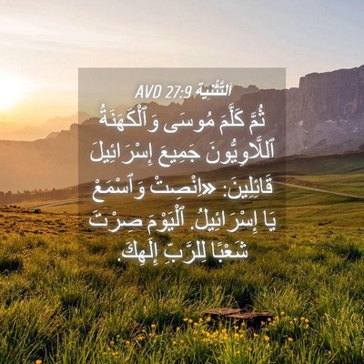 Picture 04 - اَلتَّثْنِيَة 27:9 AVD - ثُمَّ كَلَّمَ مُوسَى - Bible Verse Picture