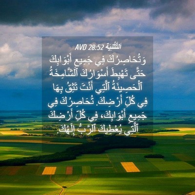Picture 04 - اَلتَّثْنِيَة 28:52 AVD - وَتُحَاصِرُكَ فِي جَمِيعِ - Bible Verse Picture