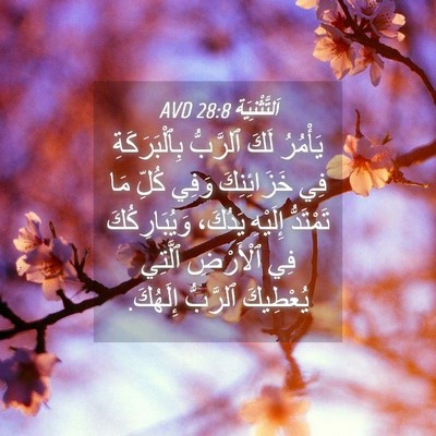 Picture 04 - اَلتَّثْنِيَة 28:8 AVD - يَأْمُرُ لَكَ ٱلرَّبُّ - Bible Verse Picture