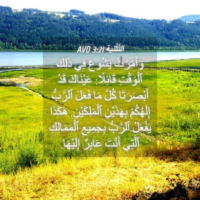Picture 04 - اَلتَّثْنِيَة 3:21 AVD - وَأَمَرْتُ يَشُوعَ فِي - Bible Verse Picture