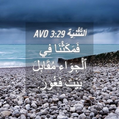 Picture 04 - اَلتَّثْنِيَة 3:29 AVD - فَمَكَثْنَا فِي - Bible Verse Picture