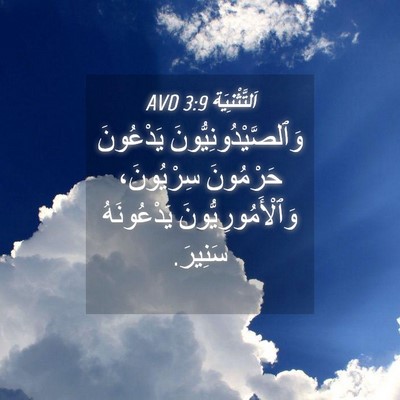 Picture 04 - اَلتَّثْنِيَة 3:9 AVD - وَٱلصَّيْدُونِيُّونَ - Bible Verse Picture