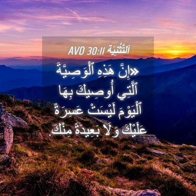 Picture 04 - اَلتَّثْنِيَة 30:11 AVD - «إِنَّ هَذِهِ - Bible Verse Picture