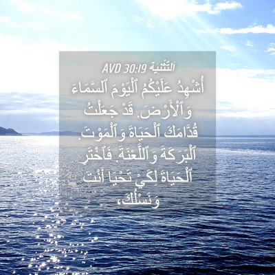 Picture 04 - اَلتَّثْنِيَة 30:19 AVD - أُشْهِدُ عَلَيْكُمُ - Bible Verse Picture
