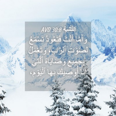 Picture 04 - اَلتَّثْنِيَة 30:8 AVD - وَأَمَّا أَنْتَ فَتَعُودُ - Bible Verse Picture