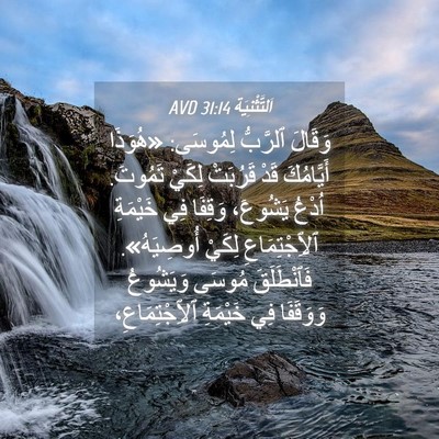 Picture 04 - اَلتَّثْنِيَة 31:14 AVD - وَقَالَ ٱلرَّبُّ لِمُوسَى: - Bible Verse Picture