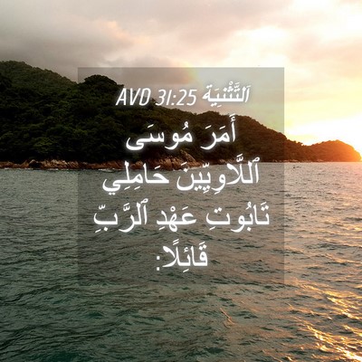 Picture 04 - اَلتَّثْنِيَة 31:25 AVD - أَمَرَ مُوسَى - Bible Verse Picture