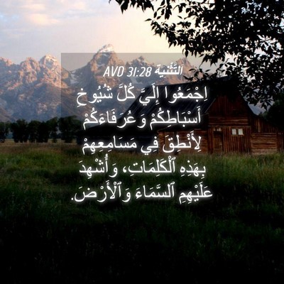 Picture 04 - اَلتَّثْنِيَة 31:28 AVD - اِجْمَعُوا إِلَيَّ كُلَّ - Bible Verse Picture