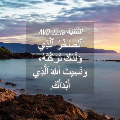 Picture 04 - اَلتَّثْنِيَة 32:18 AVD - ٱلصَّخْرُ ٱلَّذِي - Bible Verse Picture