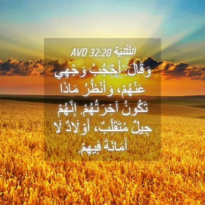 Picture 04 - اَلتَّثْنِيَة 32:20 AVD - وَقَالَ: أَحْجُبُ وَجْهِي - Bible Verse Picture