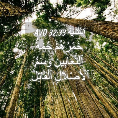 Picture 04 - اَلتَّثْنِيَة 32:33 AVD - خَمْرُهُمْ حُمَةُ - Bible Verse Picture