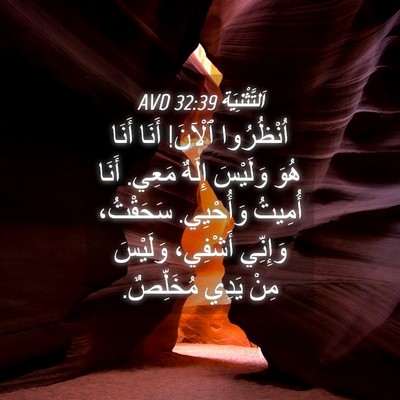 Picture 04 - اَلتَّثْنِيَة 32:39 AVD - اُنْظُرُوا ٱلْآنَ! أَنَا - Bible Verse Picture