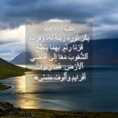 Picture 04 - اَلتَّثْنِيَة 33:17 AVD - بِكْرُ ثَوْرِهِ زِينَةٌ - Bible Verse Picture