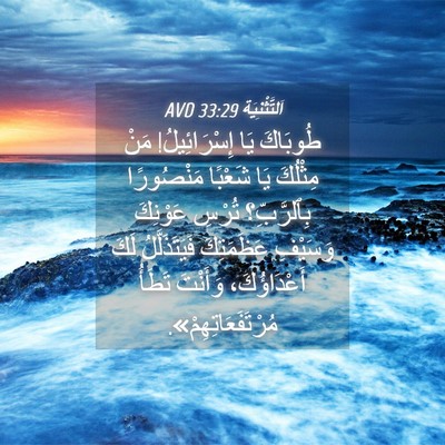 Picture 04 - اَلتَّثْنِيَة 33:29 AVD - طُوبَاكَ يَا إِسْرَائِيلُ! - Bible Verse Picture
