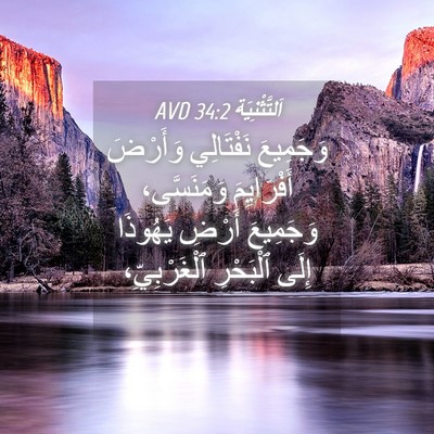 Picture 04 - اَلتَّثْنِيَة 34:2 AVD - وَجَمِيعَ نَفْتَالِي - Bible Verse Picture