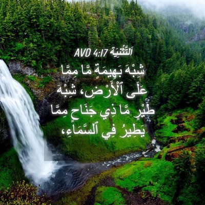 Picture 04 - اَلتَّثْنِيَة 4:17 AVD - شِبْهَ بَهِيمَةٍ مَّا - Bible Verse Picture