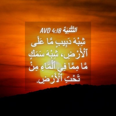 Picture 04 - اَلتَّثْنِيَة 4:18 AVD - شِبْهَ دَبِيبٍ مَّا عَلَى - Bible Verse Picture