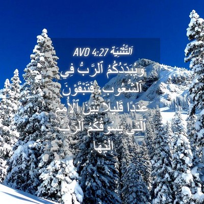 Picture 04 - اَلتَّثْنِيَة 4:27 AVD - وَيُبَدِّدُكُمُ ٱلرَّبُّ - Bible Verse Picture