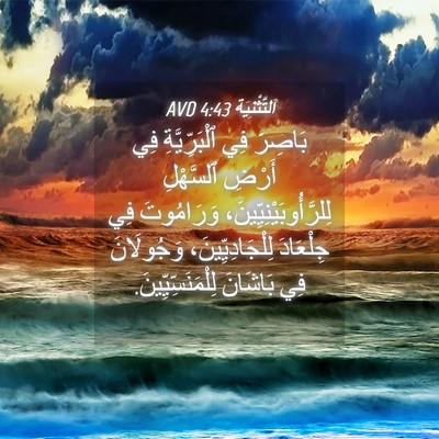 Picture 04 - اَلتَّثْنِيَة 4:43 AVD - بَاصِرَ فِي ٱلْبَرِّيَّةِ - Bible Verse Picture