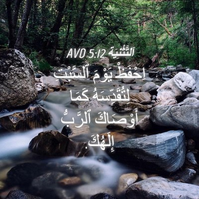 Picture 04 - اَلتَّثْنِيَة 5:12 AVD - اِحْفَظْ يَوْمَ ٱلسَّبْتِ - Bible Verse Picture