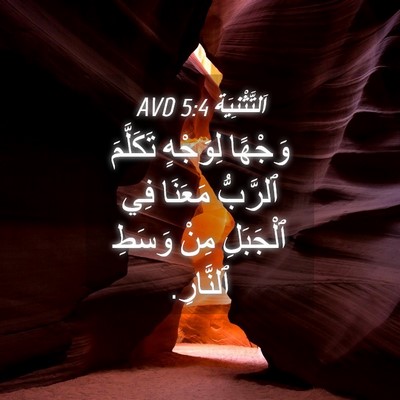 Picture 04 - اَلتَّثْنِيَة 5:4 AVD - وَجْهًا لِوَجْهٍ - Bible Verse Picture