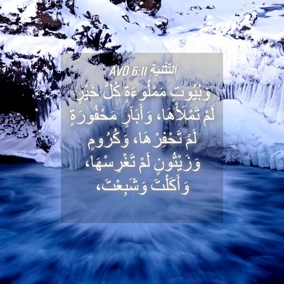 Picture 04 - اَلتَّثْنِيَة 6:11 AVD - وَبُيُوتٍ مَمْلُوءَةٍ - Bible Verse Picture
