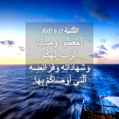Picture 04 - اَلتَّثْنِيَة 6:17 AVD - ٱحْفَظُوا وَصَايَا - Bible Verse Picture