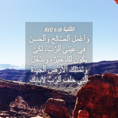 Picture 04 - اَلتَّثْنِيَة 6:18 AVD - وَٱعْمَلِ ٱلصَّالِحَ - Bible Verse Picture