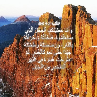 Picture 04 - اَلتَّثْنِيَة 9:21 AVD - وَأَمَّا خَطِيَّتُكُمُ، - Bible Verse Picture