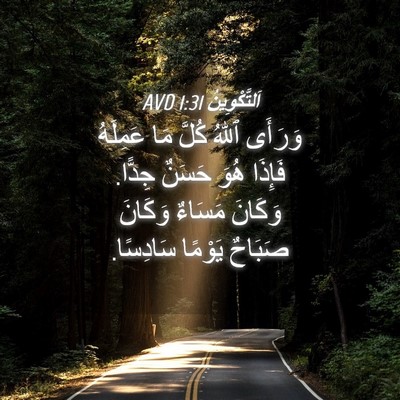 Picture 04 - اَلتَّكْوِينُ 1:31 AVD - وَرَأَى ٱللهُ كُلَّ مَا - Bible Verse Picture