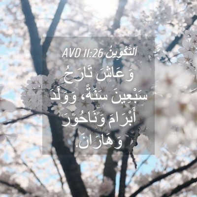 Picture 04 - اَلتَّكْوِينُ 11:26 AVD - وَعَاشَ تَارَحُ سَبْعِينَ - Bible Verse Picture