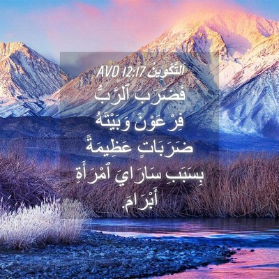 Picture 04 - اَلتَّكْوِينُ 12:17 AVD - فَضَرَبَ ٱلرَّبُّ - Bible Verse Picture