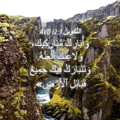Picture 04 - اَلتَّكْوِينُ 12:3 AVD - وَأُبَارِكُ مُبَارِكِيكَ، - Bible Verse Picture