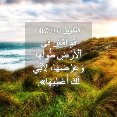 Picture 04 - اَلتَّكْوِينُ 13:17 AVD - قُمِ ٱمْشِ فِي ٱلْأَرْضِ - Bible Verse Picture