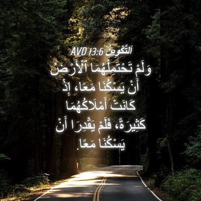 Picture 04 - اَلتَّكْوِينُ 13:6 AVD - وَلَمْ تَحْتَمِلْهُمَا - Bible Verse Picture