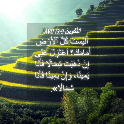 Picture 04 - اَلتَّكْوِينُ 13:9 AVD - أَلَيْسَتْ كُلُّ - Bible Verse Picture