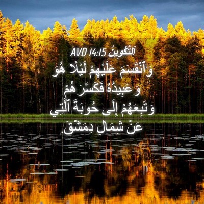 Picture 04 - اَلتَّكْوِينُ 14:15 AVD - وَٱنْقَسَمَ عَلَيْهِمْ - Bible Verse Picture