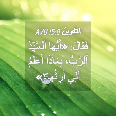 Picture 04 - اَلتَّكْوِينُ 15:8 AVD - فَقَالَ: «أَيُّهَا - Bible Verse Picture