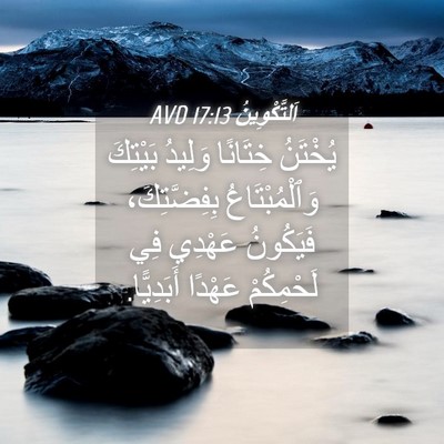 Picture 04 - اَلتَّكْوِينُ 17:13 AVD - يُخْتَنُ خِتَانًا وَلِيدُ - Bible Verse Picture