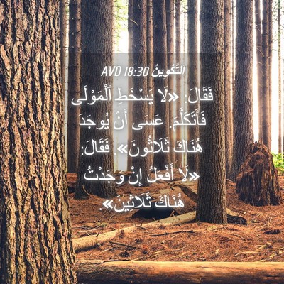 Picture 04 - اَلتَّكْوِينُ 18:30 AVD - فَقَالَ: «لَا يَسْخَطِ - Bible Verse Picture