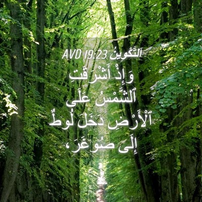 Picture 04 - اَلتَّكْوِينُ 19:23 AVD - وَإِذْ أَشْرَقَتِ - Bible Verse Picture