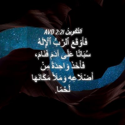 Picture 04 - اَلتَّكْوِينُ 2:21 AVD - فَأَوْقَعَ ٱلرَّبُّ - Bible Verse Picture