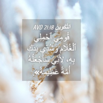 Picture 04 - اَلتَّكْوِينُ 21:18 AVD - قُومِي ٱحْمِلِي - Bible Verse Picture